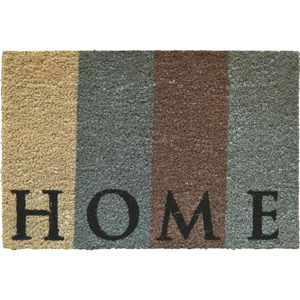 Felpudo de coco pintado diseño home, 60 x 40 cm